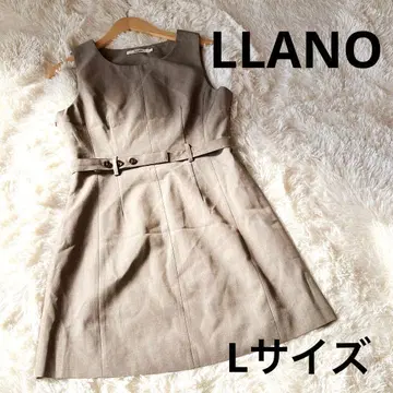 [ 새상품급 ] LLANO 그레이 원피스 슬리브리스 오버롤 스커트