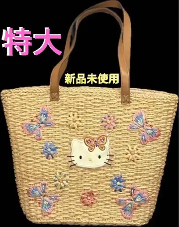 초레어 헬로키티 카고백 버터플라이 나비 레트로 특대형 L 미사용 새상품