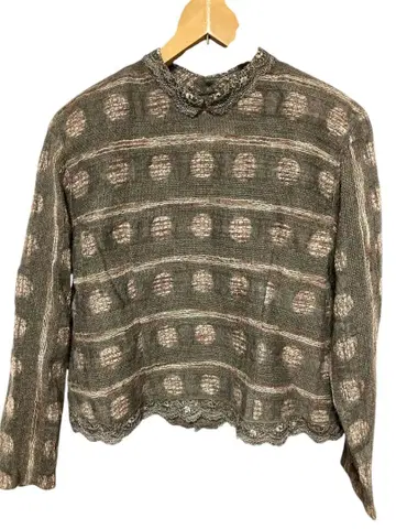 [모헤어 포함] 도트 무늬 니트 셋업 (1회 착용 후 클리닝 완료)