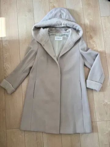 TOMORROWLAND 후드 부착 롱 코트 베이지