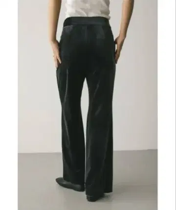 STYLEMIXER 벨로아 플레어 팬츠 차콜 그레이 S