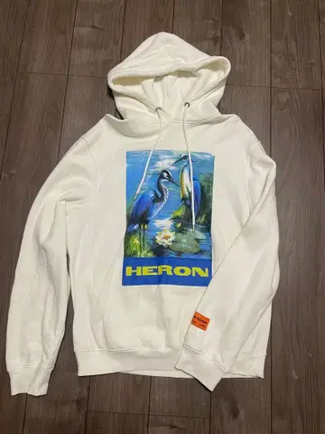 HERON PRESTON 후드티 화이트 S 사이즈
