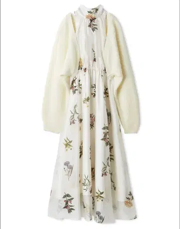 SNIDEL Sustainable 플라워 모티브 원피스 x 볼레로 세트