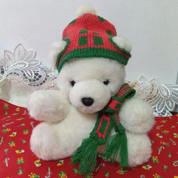 산타 베어 화이트 베어 봉제 인형 데이튼 허드슨 사