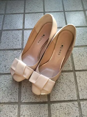 DIANA 리본 펌프스 베이지 23.5 천연 가죽