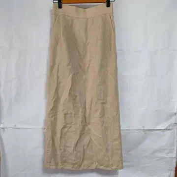 나노 유니버스 롱 기장 타이트 스커트 린넨 소재 베이지 38