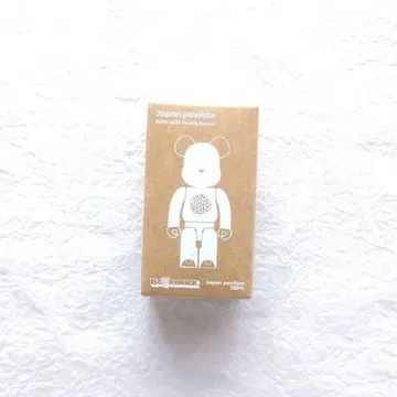 오사카 간사이 만박 일본관 한정판 베어브릭 화이트 100%
