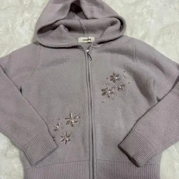 LAISSE PASSE 라벤더 풀 집업 후드티 38 사이즈