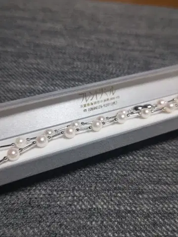 진주와 금속의 목걸이