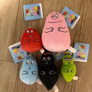 바바파파 쫀득쫀득 볼체인 부착 봉제 인형 2종 전 5개 세트