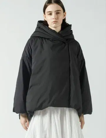 mizuiro ind 후드 부착 와이드 다운 자켓