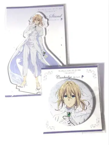 바이올렛 에버가든 외전 아크릴 스탠드 캔뱃지 2개 세트