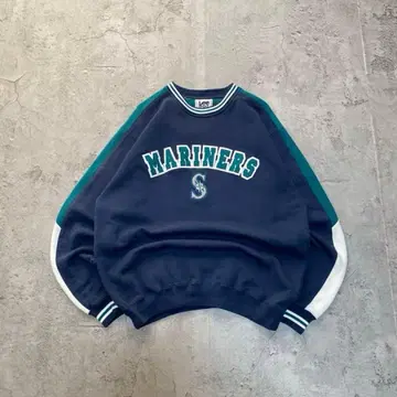90's Lee USA 구제 의류 MLB 마리너스 자수 맨투맨 리브라인