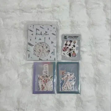 [ 미개봉 ] Snow Man 플레이크씰 스티커 4개 세트