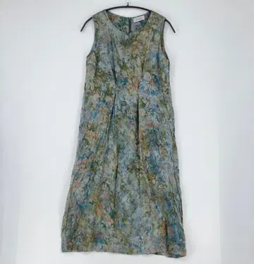 Caja 꽃무늬 슬리브리스 원피스