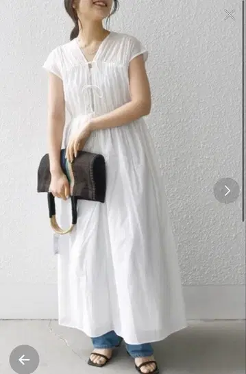 반팔 원피스 화이트 SHIPS any 화이트