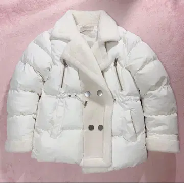 화이트 다운 자켓 숏코트