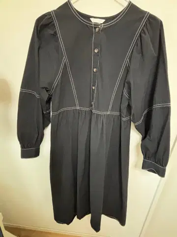 ehkasopo 버튼 달린 블랙 롱 원피스