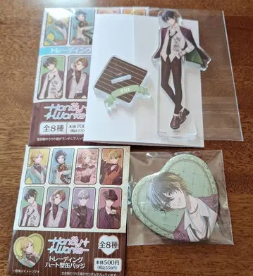 HoneyWorks 아크릴 스탠드 & 하트형 캔뱃지 YUI 훼미리마트