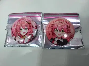 사쿠라미코 스시로 콜라보 캔뱃지 2개