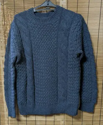 새상품급 론 헤르만 긴팔 스웨터 남성용 - 다크 네이비 두꺼운 원단