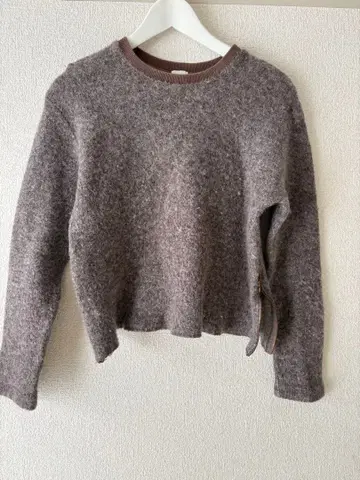 6 로쿠 사이드 지퍼 니트