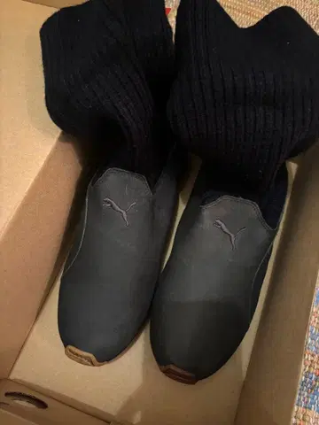 Puma 블랙 니트 삭스 부츠