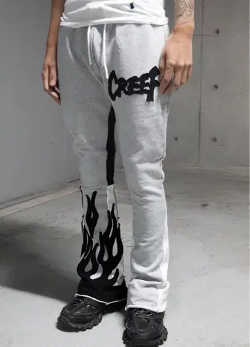 CREEF 플레어 팬츠 스웨트 팬츠 L