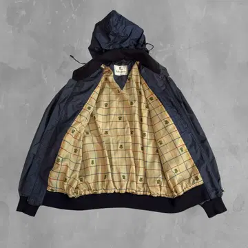 해링턴 자켓 안감 체크 짧은 기장 스윙탑 2way 후드 수납