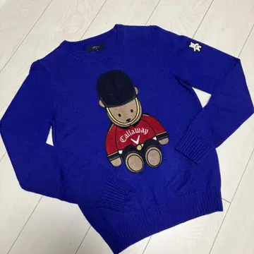 Callaway 곰 자수 긴팔 니트