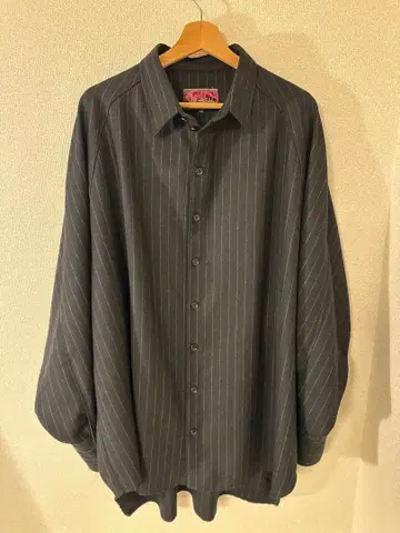 Nemeth 988R 울 100% 핀스트라이프 셔츠 LL