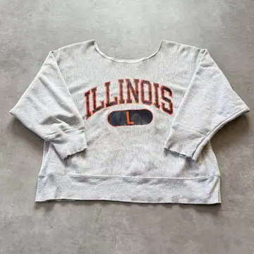 80s 빈티지 Champion ILLINOIS 리버스 위브 S