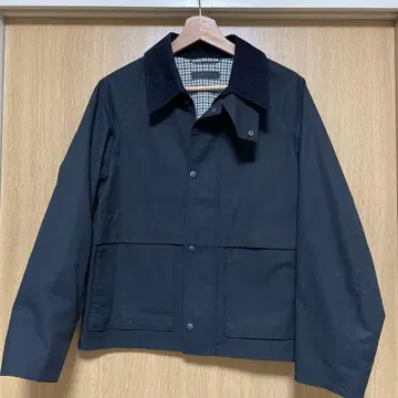 네이비 코듀로이 옷깃 블루종