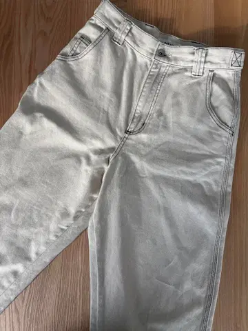 팰리시 데님 워시 사이드 탭 팬츠