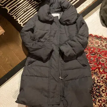 PLST 롱 다운 롱 코트 숄카라