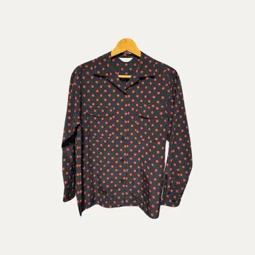 루니 도트 블라우스 빈티지