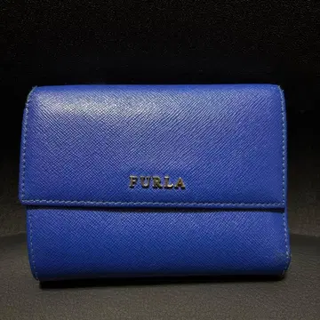 FURLA 3단 폴더형 지갑 파랑