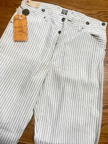 미사용 새상품 w32 슈가케인 스트라이프 워크 팬츠