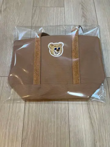 올드 테디 와펜 토트백 작은 사이즈 베이지