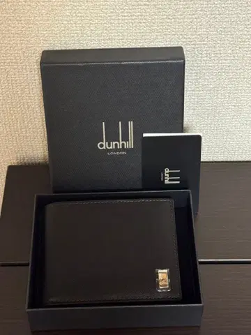 미사용 새상품 dunhill 접이식 지갑 브라운 블랙