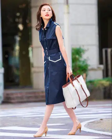 [ 미사용 ] Kitamura 트렌치풍 원피스