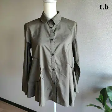 센소유니코 t.b 서클 무늬 긴팔 셔츠 블라우스