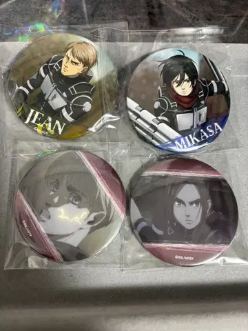 진격의 거인 캐릭터 캔뱃지 세트