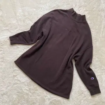 챔피온 하이넥 맨투맨 트레이닝복 돌먼 슬리브 브라운 M