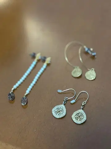 핸드메이드 아티스트 귀걸이 3세트