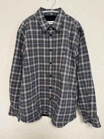 [컨디션 최상] LACOSTE 그레이 계열 체크 긴팔 셔츠