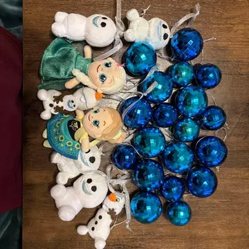 안나와 눈의 여왕 봉제 인형 오너먼트 세트