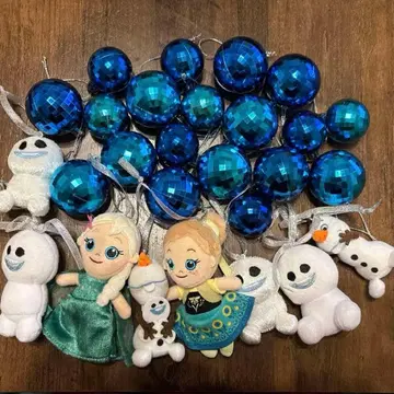 안나와 눈의 여왕 봉제 인형 오너먼트 세트