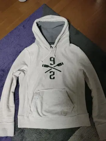 아바크롬비 앤 피치 후드 부착 라이트 그레이 후드티