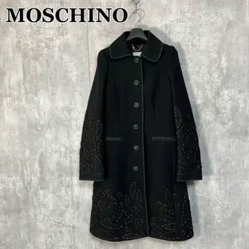 MOSCHINO 플라워 자수 롱 코트